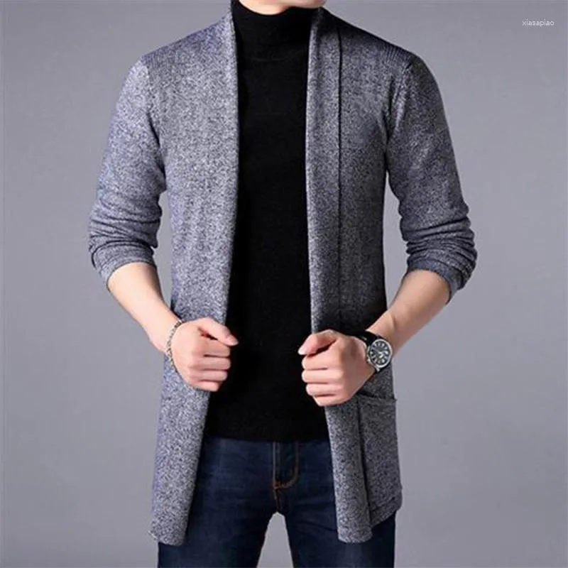 Мужские свитера, осенне-зимний повседневный модный кардиган, свитер Homme, однотонное вязаное пальто, Hombre, топ, мужская универсальная верхняя одежда, одежда
