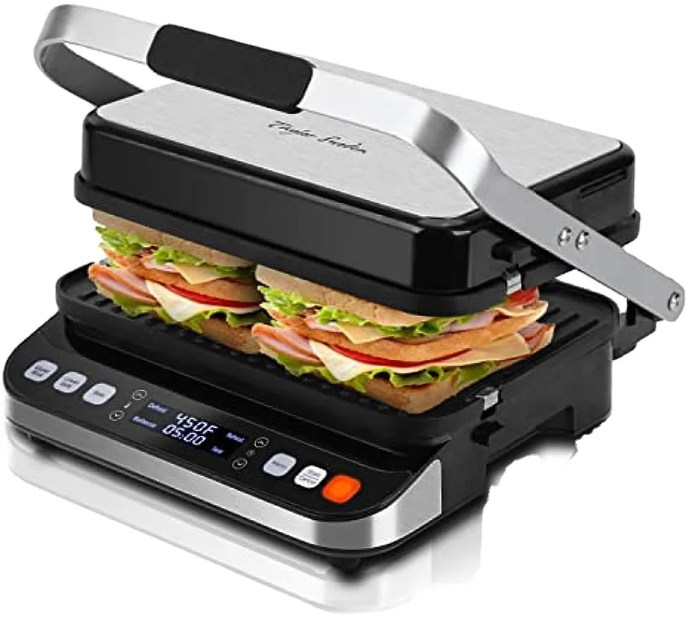 Parrilla Eléctrica para sandwichera, sartén antiadherente, tostadora de  gofres, máquina de desayuno para pasteles, barbacoa, horno para freír  carne, 750W, 220V