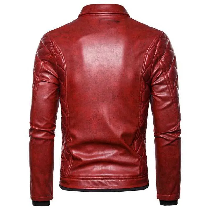 Mcikkny Men Rivet Leather Jackets Coats With Detachable Fur Collar Motorcycle Punk Winter Leather Jackets Solid Color (7)