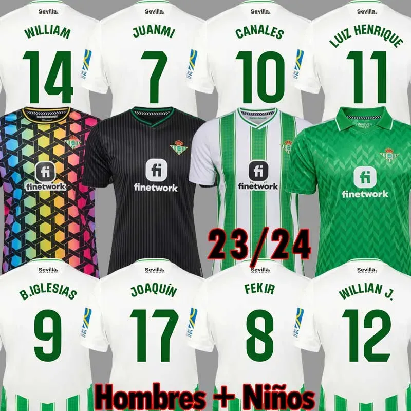 2324 Real Betises Camisas de futebol Camiseta Primera Equipacion SUSTENTABILIDADE JOAQUIN Iglesias Portero Multi de futbol CANALES camisas de futebol MEN Kit Kids calcio