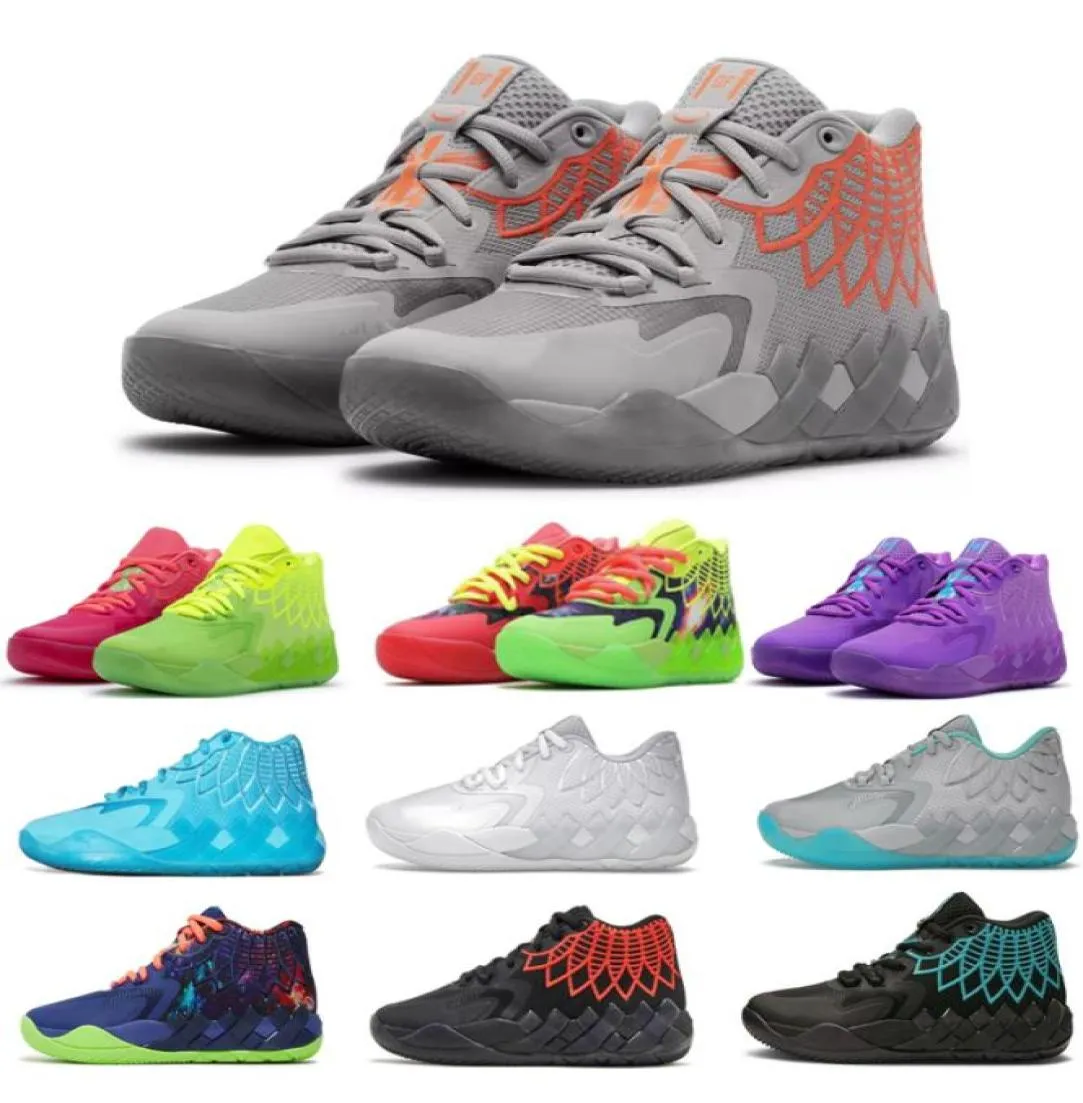 Botas De Motocicleta LaMelo Ball MB01 Queen City Kids Basketball Shoes S MB1 Roxo Glimmer Rosa