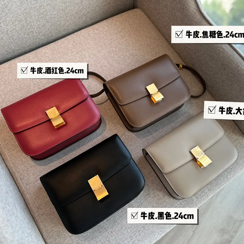 Calfskin Tofu Bag Luxury Designer Bag Women Shoulder Square Bag Crossbody Bag Flap Purse Winter Handbag Golden Hardware Internal Multi Pocket Genuine
