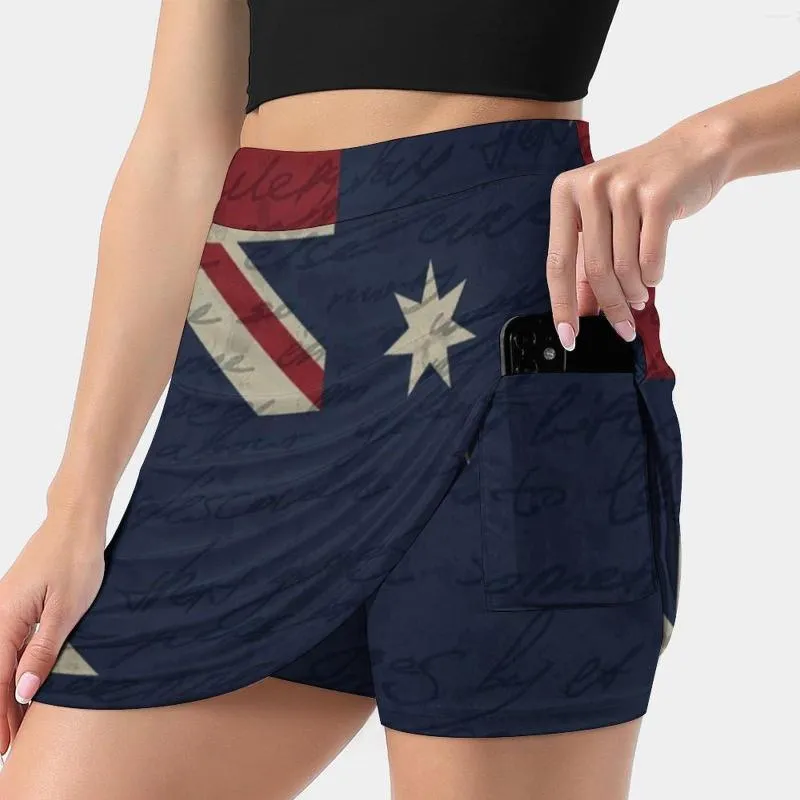 Skirts Vintage Australian Flag Women s Skirt Mini A Line With Hide Pocket Australia Country Proud Politics