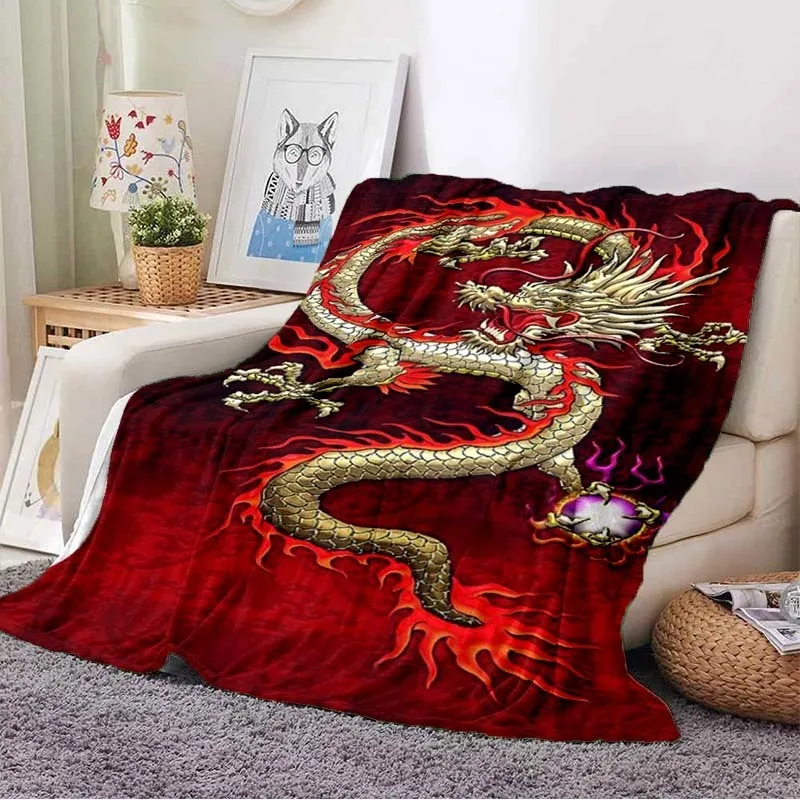 Couvertures Dragon chinois ou dragon divin Couverture moelleuse Flanelle Chaleur Douce Peluche Canapé Jeter Couverture carrée oeil de dragon Couverture touristique 230920