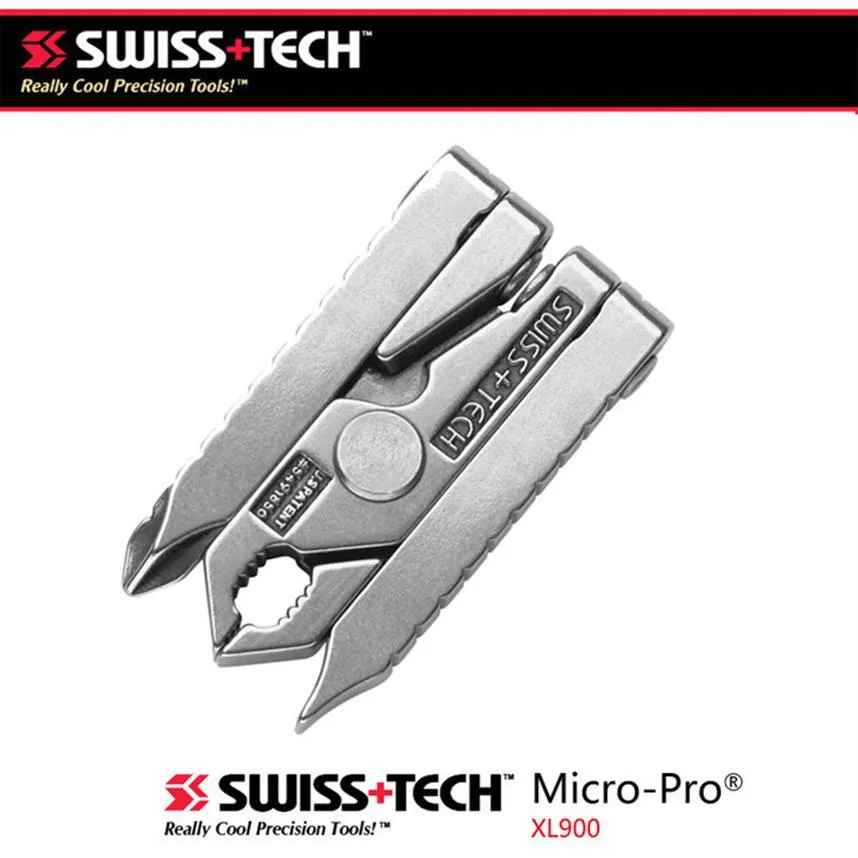 Swiss Tech – pince à outils d'extérieur multifonction 6 en 1, mini-pince, outil pliable portable, équipement de poche, équipement de Camping, Kits266x