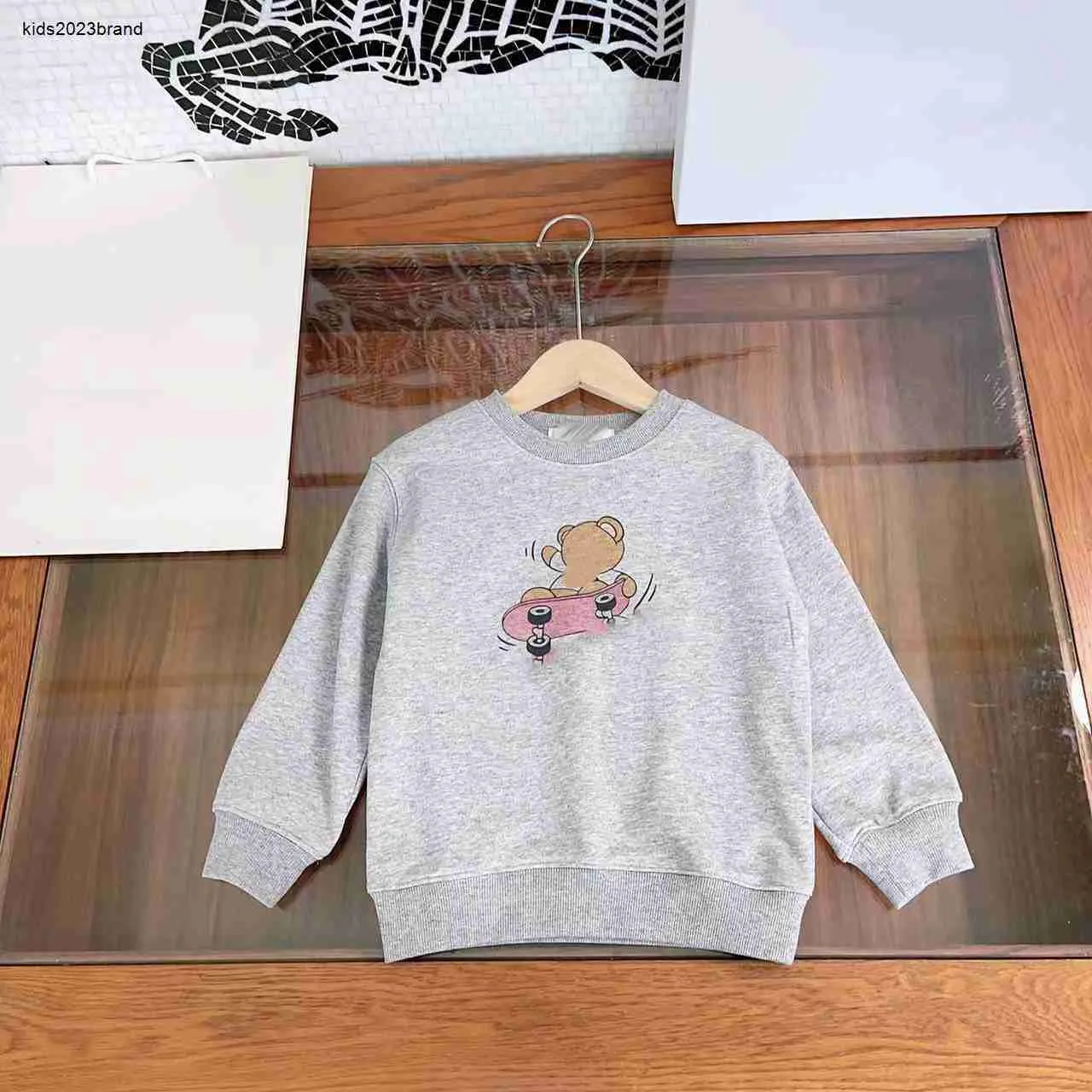 Autumn Kids Sweater Doll Animal Sports Pattern Print Sweatshirts For Boy Girl Size 100-160 cm Långärmad Child Pullover Sep20