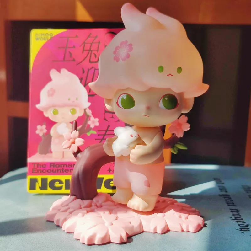 Caixa cega Kawaii Feliz Ano Chinês Série Caixa Bonito Coelho Dimoo Figura Figuras de Ação Saco de Sorte Mistério Criança Surpresa 230919