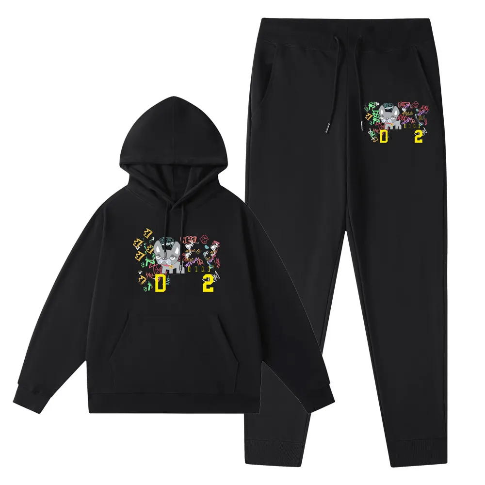 Hoodies Stickerei Plüsch Brief Dekoration dicke Hose Hoodies Männer Hosen Sets Sport Hosen Jogger Baumwolle Handtuch Stickerei Damen Fleece Hoodies