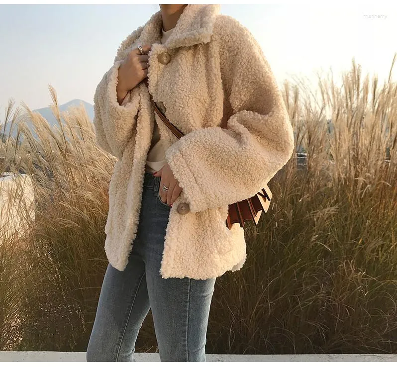 Women s Winter Coat Soft Fur Jacket Warm Overcoat Long Sleeve Plush Casual Coat for Autumn and Winter
