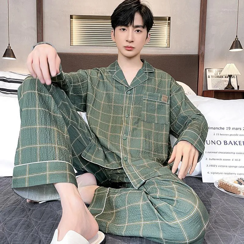 Mens Sleepwear High Quality Pajamas Trousers Long Sleeve And Men