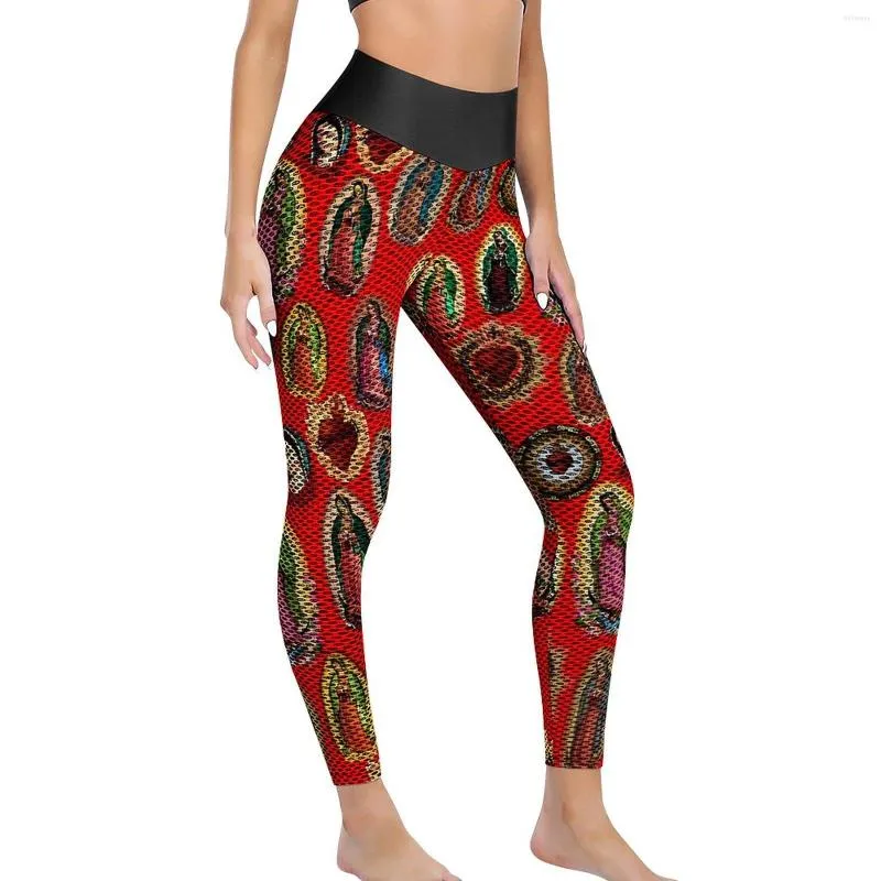 Active Pants Virgin Mary Yoga Lady Our of Guadalupe Leggings Push Up Fun Design Design Fitness Sport