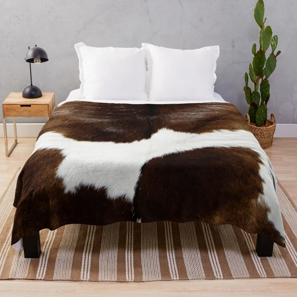 Coperte Coperte in peluche con stampa di mucca rustica Ranch 230920