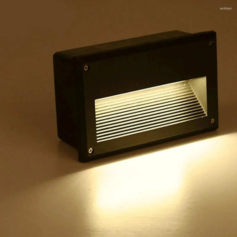 Segnapassi per esterni Segnapasso incorporato Luce per scale Waterprof Scala da incasso Lampada da parete a LED ad angolo per interni