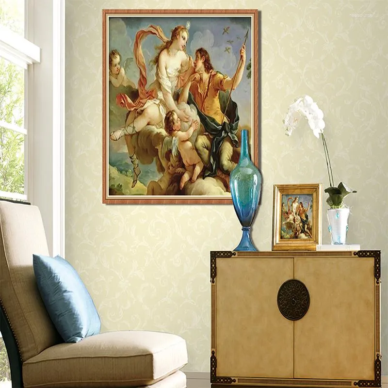 Wallpapers Oil Painting Style Goddess And Angel Classical Murals Wallpaper Decorative Paintings