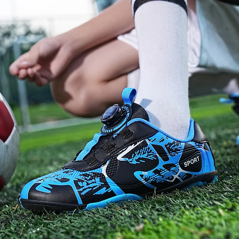  Zapatos de fútbol para niños, botas de fútbol para niños, botas  altas para entrenamiento al aire libre, Blanco Azul : Ropa, Zapatos y  Joyería