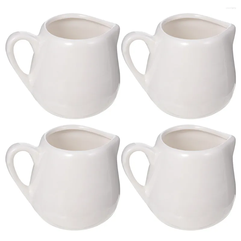 Conjuntos de louça 4 pcs colher de molho cerâmica jarro de leite mini chaleira de água café creme cerâmica amantes criativos espresso ss