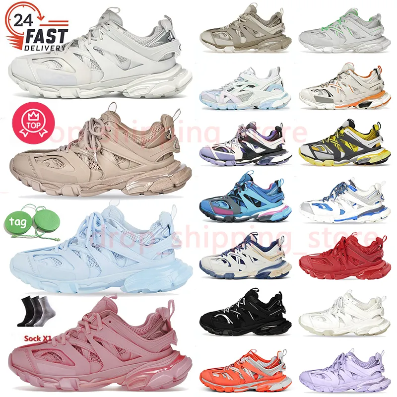Marca de luxo Track 3 3.0 Designer Casual Tênis Sapatos Nylon Impresso Tess.s. Gomma Couro Marca de Luxo Faixas 3 Treinadores Ao Ar Livre Runner Shoe Mens Mulheres 36-45