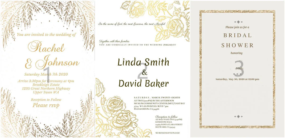 Cartes de vœux Impression de cartes d'invitation personnalisées, modèles de mariage, design personnalisé, 50 pièces, 230919