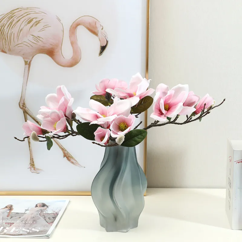 Falso floral sentir hidratante magnólia simulação flores casa sala de estar decoração mesa bonsai flores artificiais