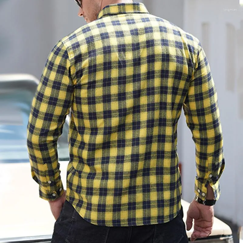 Plaid Flannel Casual Shirt For Men And Women Long Sleeve Gradient Button Down Top In Big And Tall Sizes Up To 10XL Camisas De Hombre From Longmian 23.3 DHgate.Com