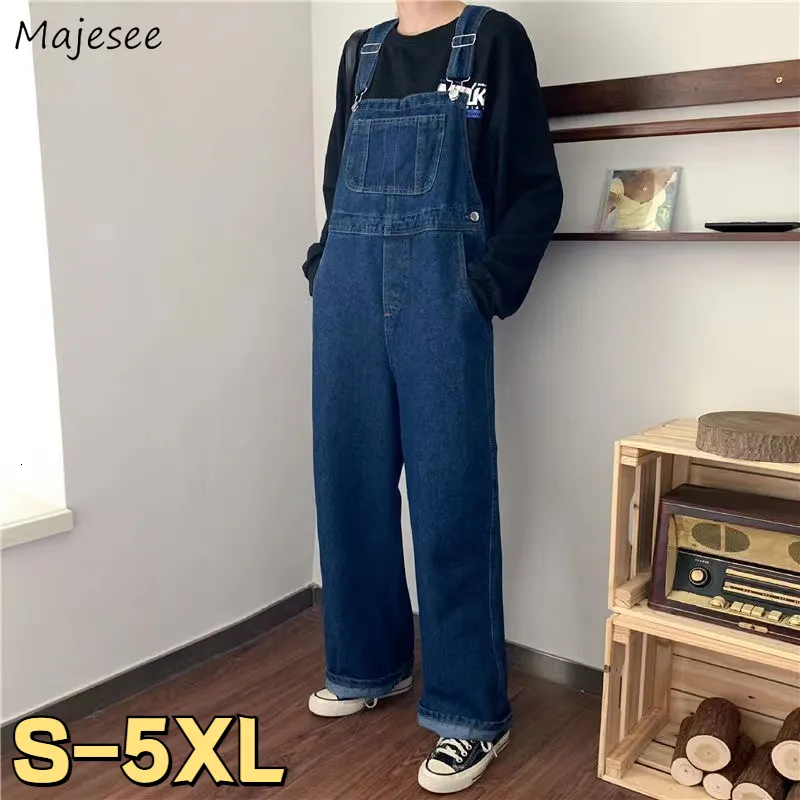 Men's Jeans Jeans Men Overalls Autumn Arrival Couple Trendy All-match S-5XL Loose Mopping Pockets Vintage Washed Ins Students Fashion 230920