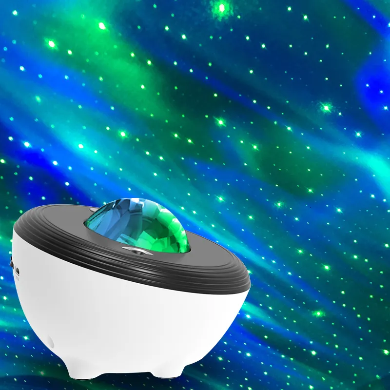 Nowatorskie przedmioty Star Projector LED Aurora Bluetooth Ser Night Light White Hałas Galaxy dla sypialni Dekoracja Dekoracja domu 230919