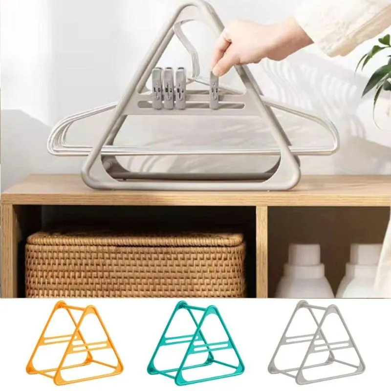 Hangers Ins Minimalist Style Clothes Drying Rack Grey Yellow Green Plastic Storage Multifunctional Triangle Finishing Frame