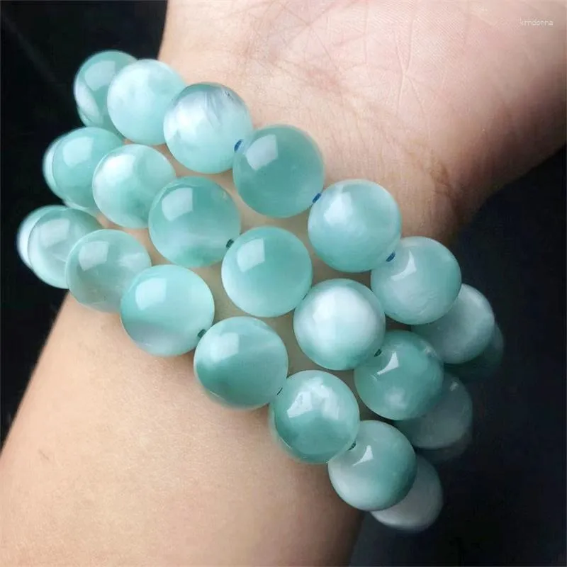 Bangle Natural Green Larimar Armband Fashion Gemstone Crystal Jewelry Women Healing Holiday Gift 1st