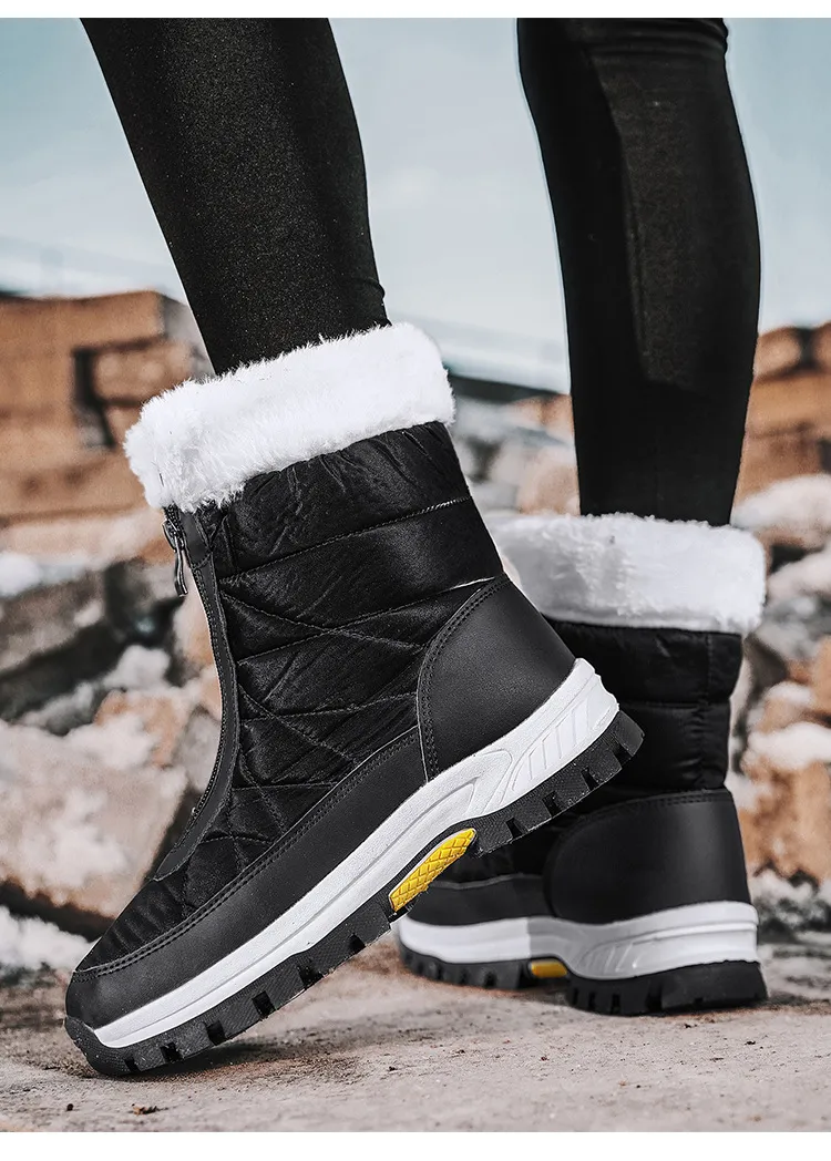 S Designer Brand Women Boots Star Shoes Platform Chunky Martin Boot Pluff Leather Outdoor Winter Black Wit Non Slip Wear Resistant Fur Shoe item