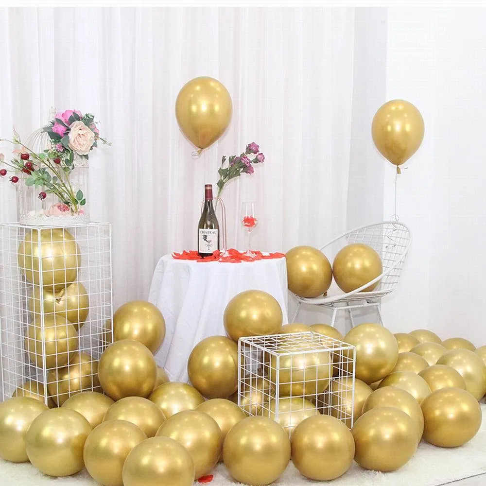 25pcs, Ballons Mélangés En Or Rose, Décorations De Fête