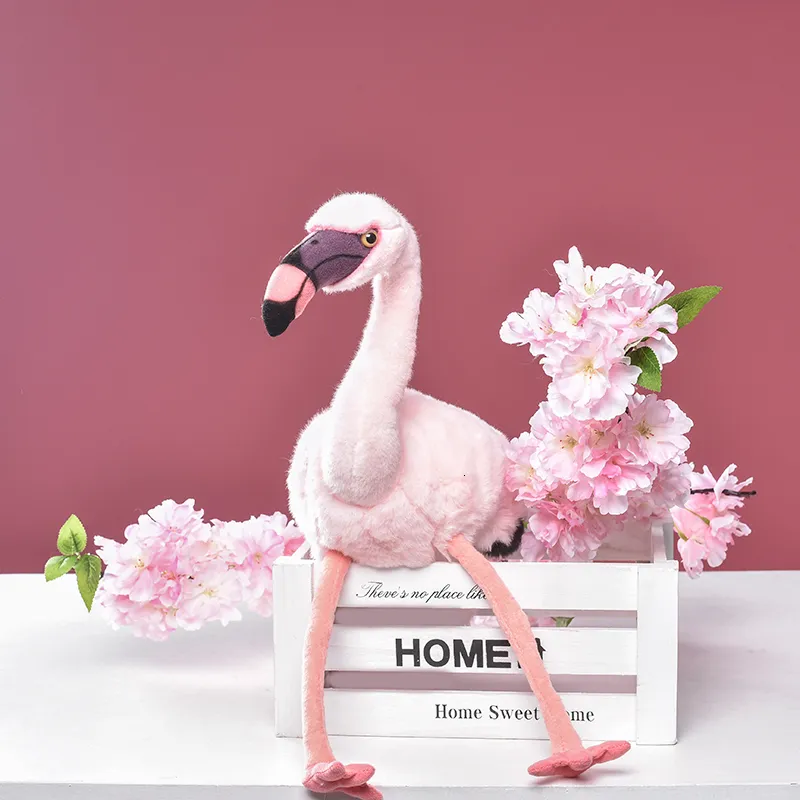 Plush Dolls 1 pc 37cm Flamingo Toys Stuffed Bird Soft Doll Pink Kids Wedding Gift for Children High Quality Drop 230919