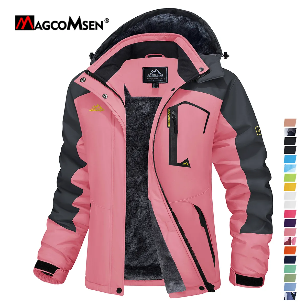 Women's Jackets MAGCOMSEN Women's Trend Ski Jacket Winter Warm Fleece Parka Waterproof Rain Snow Coat Windbreaker Outwear Snowing Hiking 230919