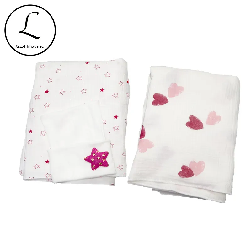 Keepsakes Mussola nata Baby Pography Puntelli Coperte Fasce Cappello Set Ragazze Morbido Swaddle Avvolgere Biancheria da letto in cotone organico Asciugamano Swaddle 230920