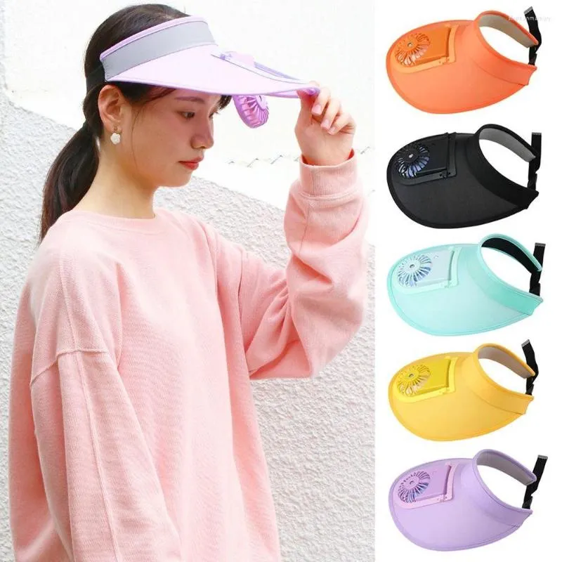 Wide Brim Hats Summer Novelty Camping Hiking Sunscreen Hat Sport Cap Visors Fan Sun