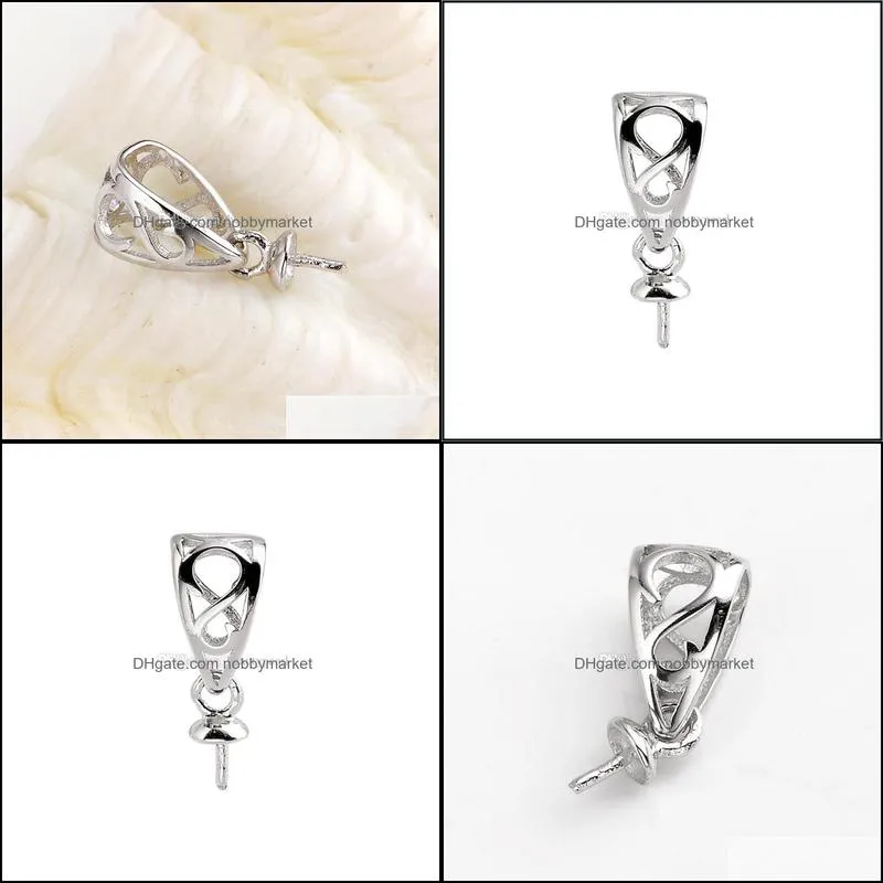 Sieraden Instellingen Hanger Bail Parel Fijne Diy S925 Connector Kleine Bedel 925 Sterling Sier 10 Stuks Drop Levering Dhgarden Otnvu