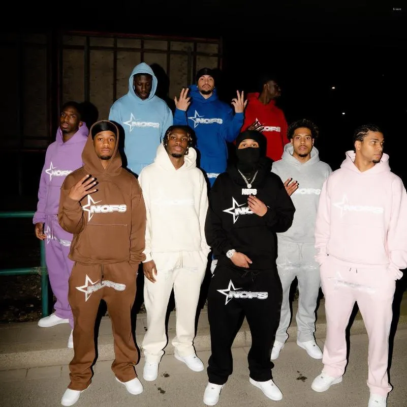NOFS Y2K Mens Hip Hop Letter Print Short Sleeve Tracksuits NOFS Y2K Mens Hip Hop Letter Print Short Sleeve Tracksuits