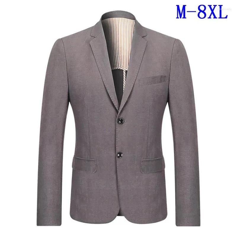 Men's Suits Combination Price Arrival Spring Men High Qualtiy Fashion Casual Linen Slim Suit Super Large 8XL Chest152cm Plus Size M-