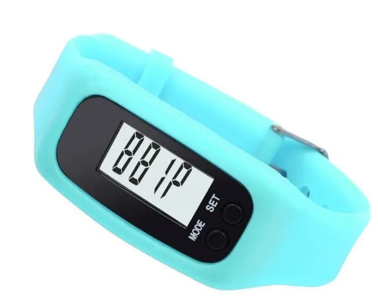 Digital LCD Pedometer Smart Multi Watch silicone Run Step Walking Distance Calorie Counter Watch Electronic Bracelet Color Pedometers SN1727
