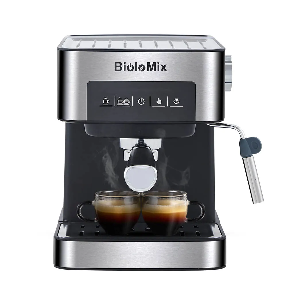 Coffart By BioloMix 20 Bar italienische Espressomaschine mit Milchaufschäumer für Espresso, Cappuccino und Mokka