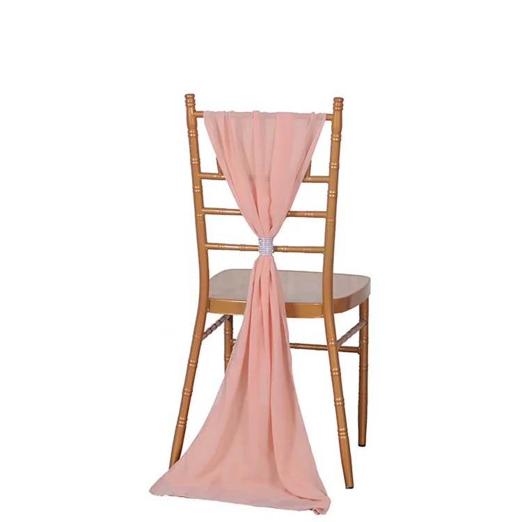 Chiavari Chair Chiffon Sash - 24 X 72 Inches, Voile Polyester, For Wedding & Events