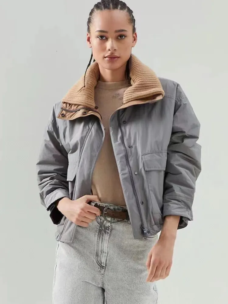 Mulheres para baixo parkas jaqueta itália moda fino ajuste gola penas casacos engrossar inverno mulher casaco frio 230919