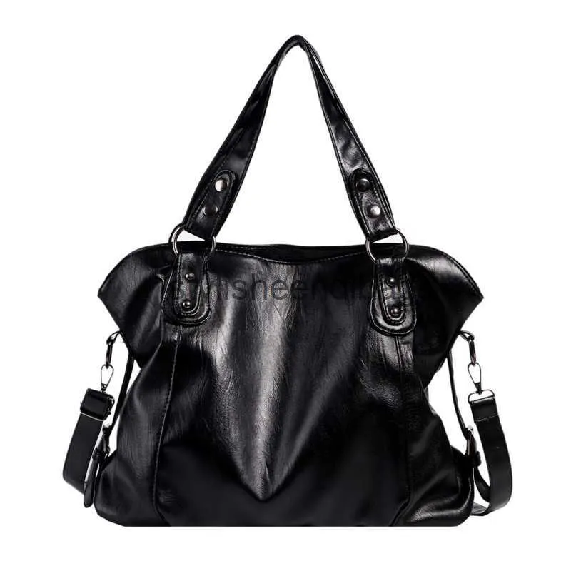 Umhängetaschen große schwarze Umhängetaschen für Frauen großer Hobo -Käufer Tasche Feste Farbqualität weiche Leder -Crossbody Handtasche Dame Reise Tasche Bagstylisheendibags