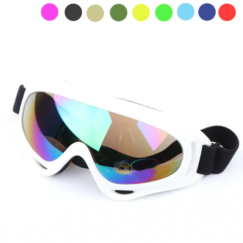 Лыжные очки Разноцветные лыжные очки в разноцветной оправе X400, ветрозащитные спортивные лыжные очки с защитой от ультрафиолета, зимние очки 230919