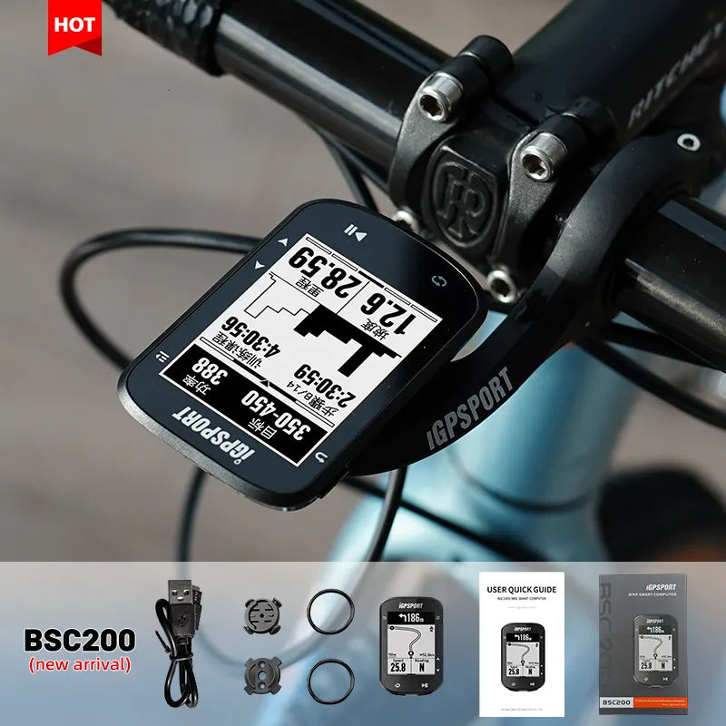 Computer da bicicletta iGPSPORT BSC200 BSC 200 BSC100S Computer da bicicletta GPS Portoghese ANT Ciclismo Impermeabile Navigazione per percorsi ciclabili Contachilometri wireless 230919