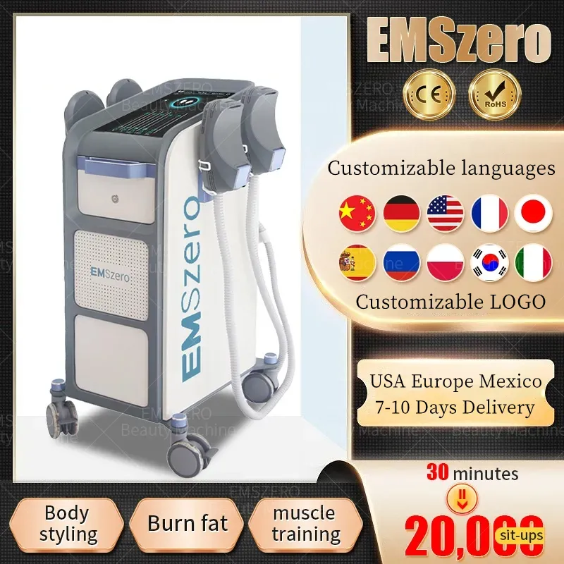 HOT Beauty Salon EMSZERO RF équipement machine beauté avec 2/4/5 poignées 14 Tesla Hi-Emt Nova stimulateur musculaire électromagnétique RF 6500W