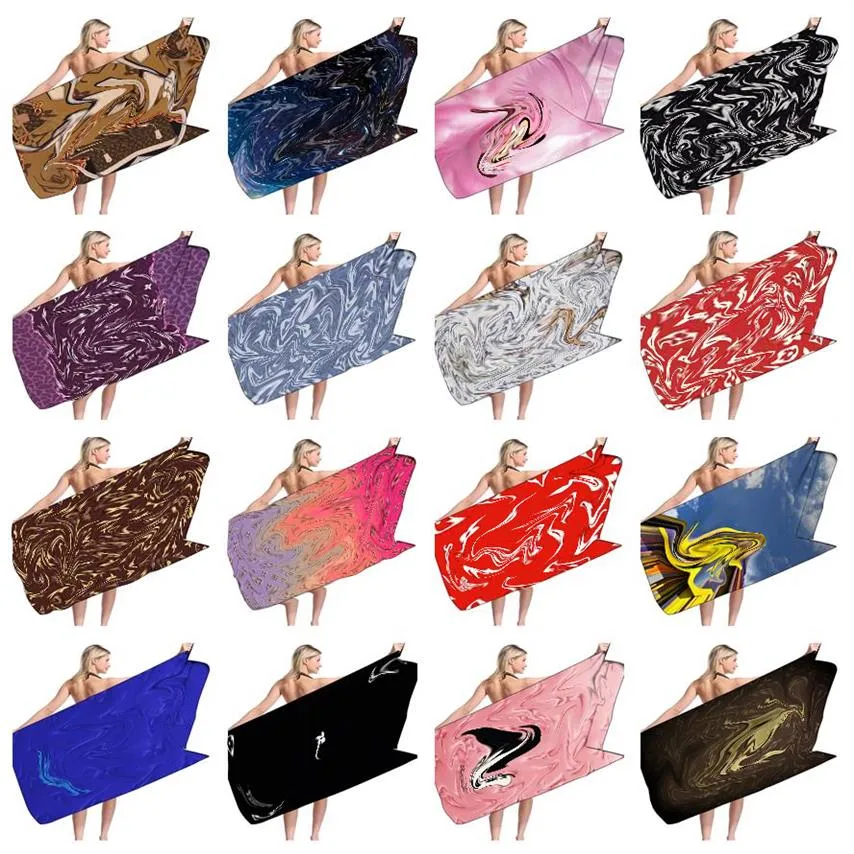 20 Designs Designer Serviette De Plage Été 160X80CM Lettre De Mode L G Imprimé Vieille Fleur Femmes Maison Serviette De Bain Microfibre Fille Longue Ba2723