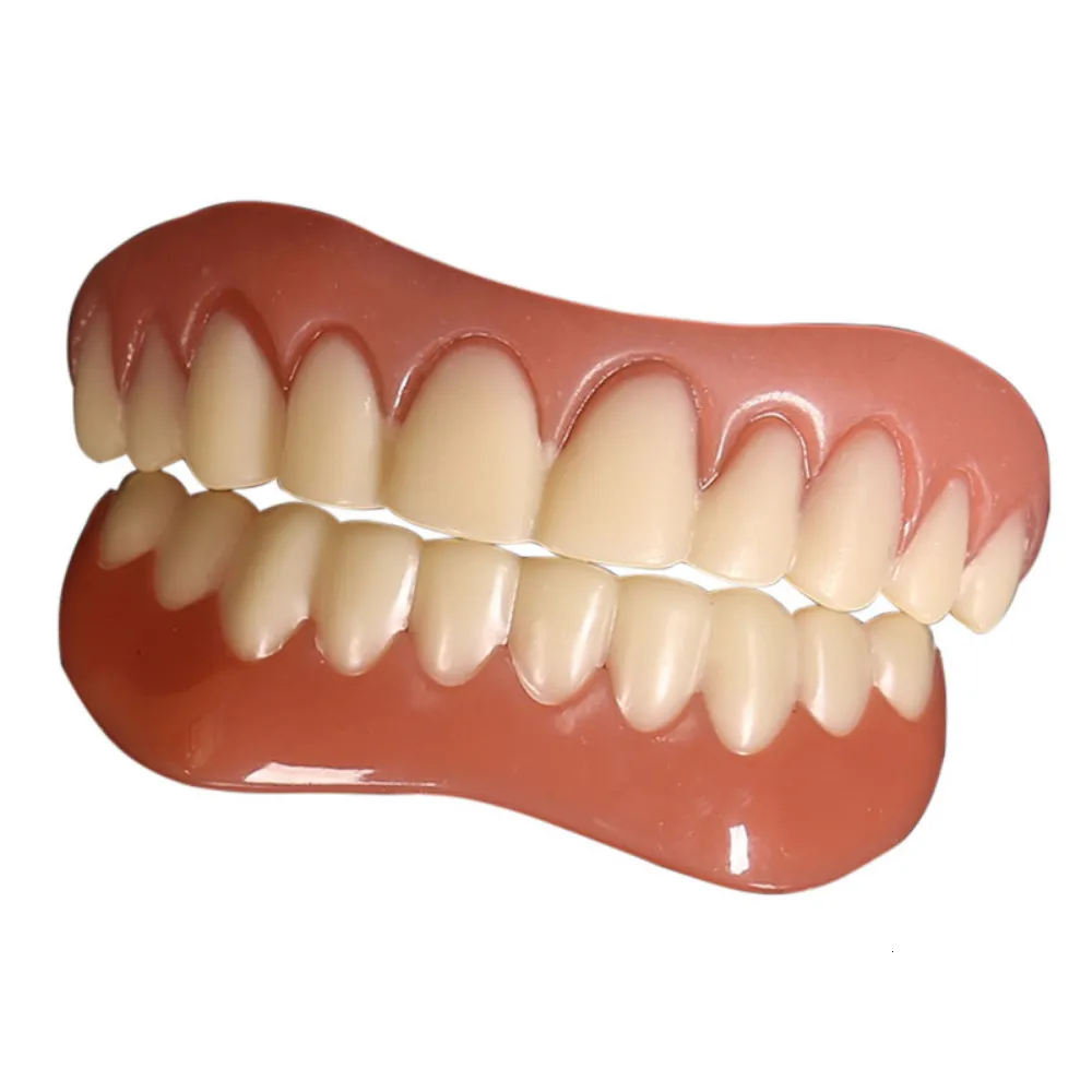 Altro Igiene orale Denti finti Impiallacciature superiori inferiori in silicone Impiallacciature per risate perfette Dentiere Incolla Denti finti Bretelle per apparecchi dentali Bastone sbiancante 230919