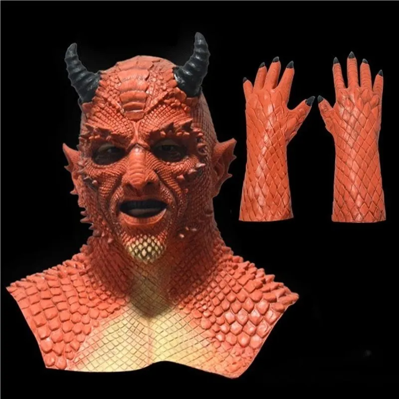 Feestmaskers Demon Masker Hoofddeksel Halloween Spel Maskerade Prop Horror 3D Realiteit Eng 230919