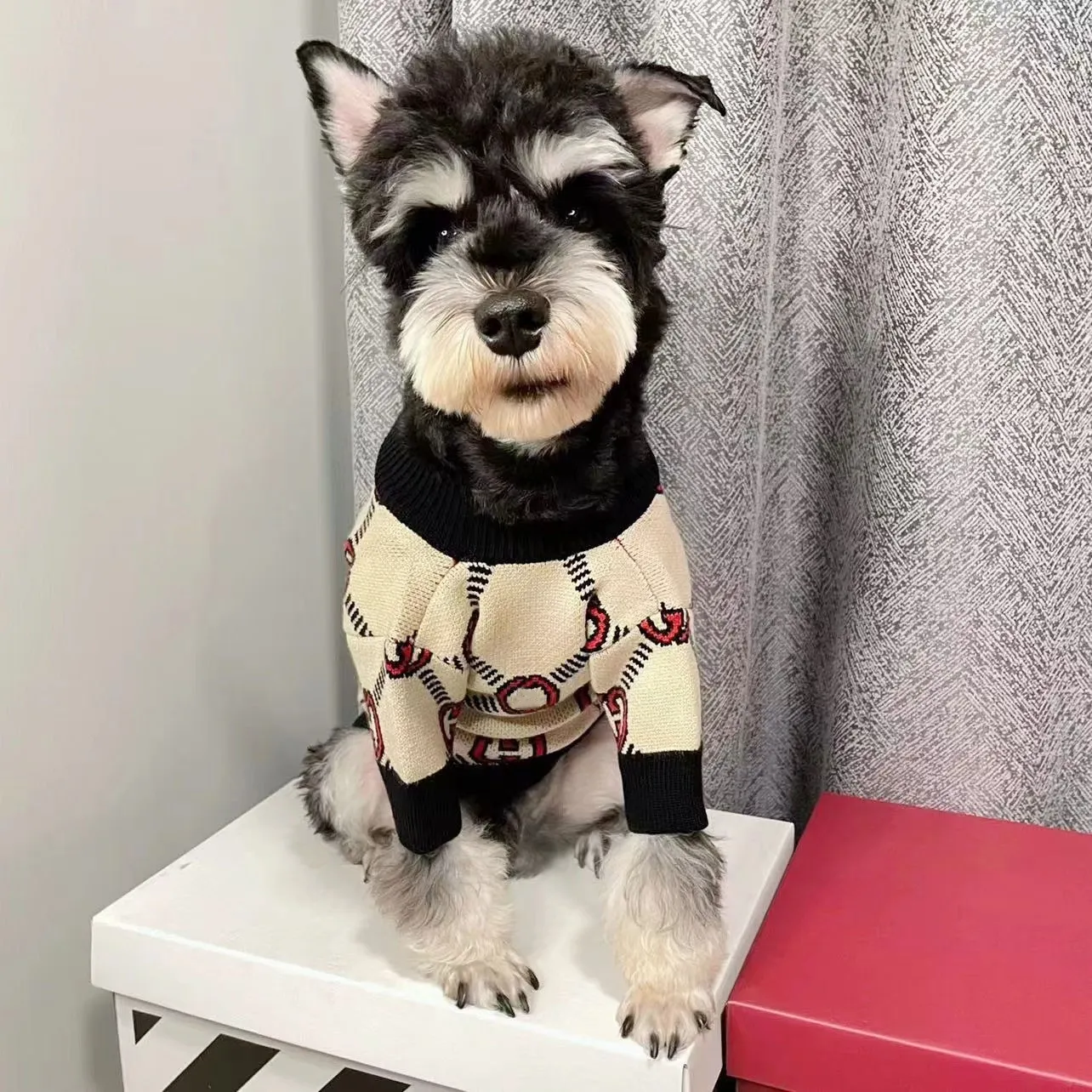Winterjas voor huisdieren Designer Hondenkleding Schattige puppy Truien Letter F Luxe Hondenkleding Huisdieren Uiterlijk Warme trui Voor grote honden Outfit Unisex Beste kwaliteit