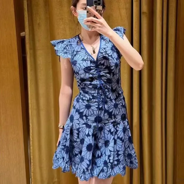 Sandro Dress: V Neck Chemical Lace Mini Dress With... From  Zhuwofazai551188, $77.37 In Bulk | DHgate.Com